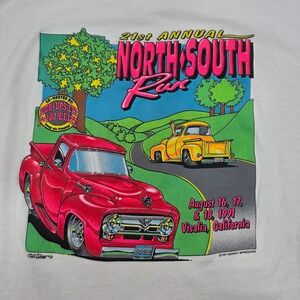 Vintage 1991‎ Truck Show North South Run California Car Truck Graphic T Shirt